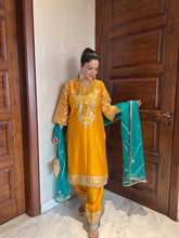 Yellow Embroidered Suit